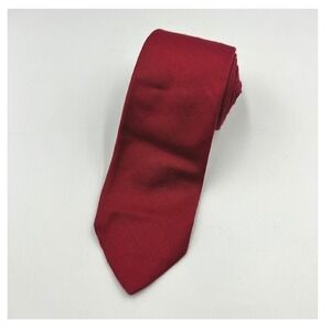Sturbridge Necktie Red Maroon Mens Solid Textured Made in USA  55 L x 2.75 W